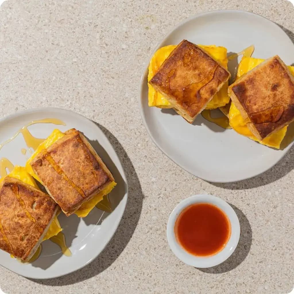 Cheesy Egg Biscuit Sandwiches