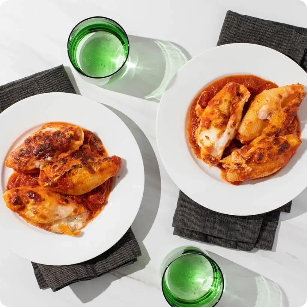 Cheesy Stuffed Shells in Marinara