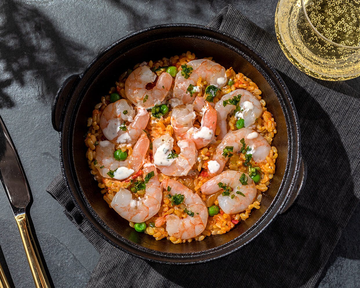 Roasted Shrimp & Paella-Inspired Rice